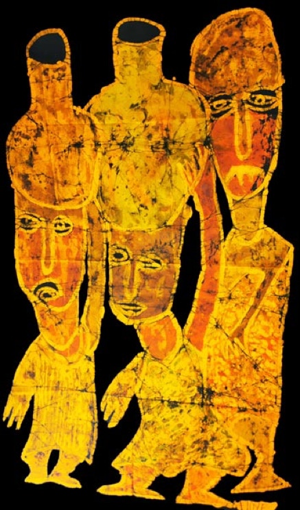 Batik zu der Ausstellung AFROTOPIA