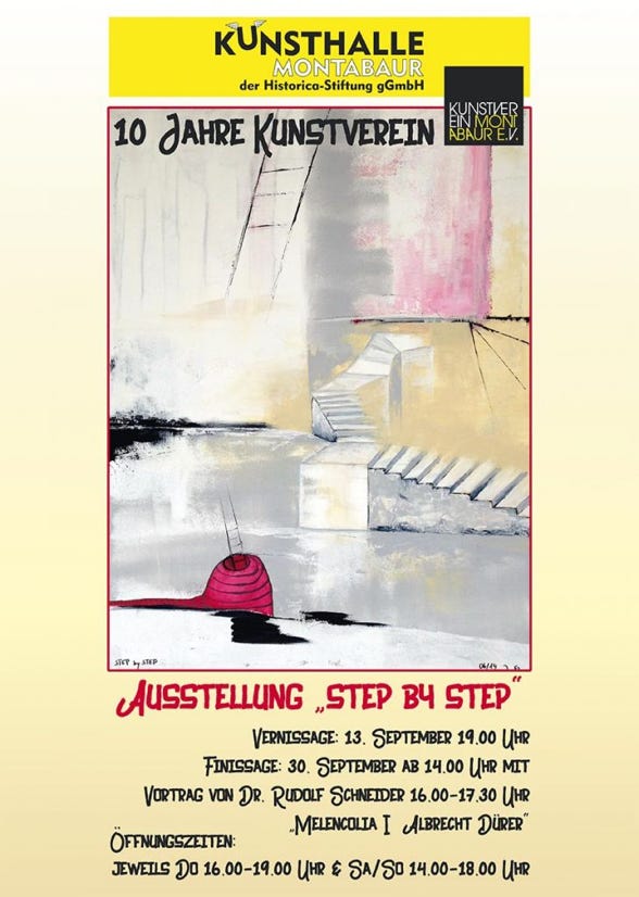 Plakat zur Ausstellung Step by Step