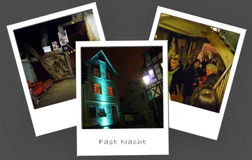 3 Polaroids zur Ausstellung Fast-Nacht