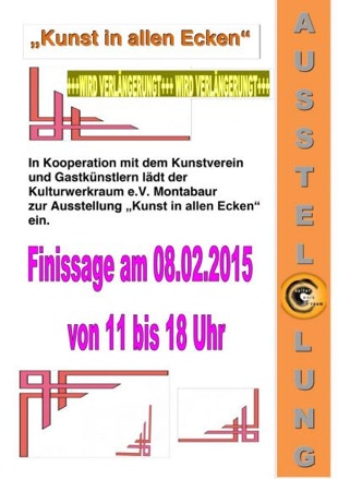 Plakat zur Ausstellung: Kunst in allen Ecken