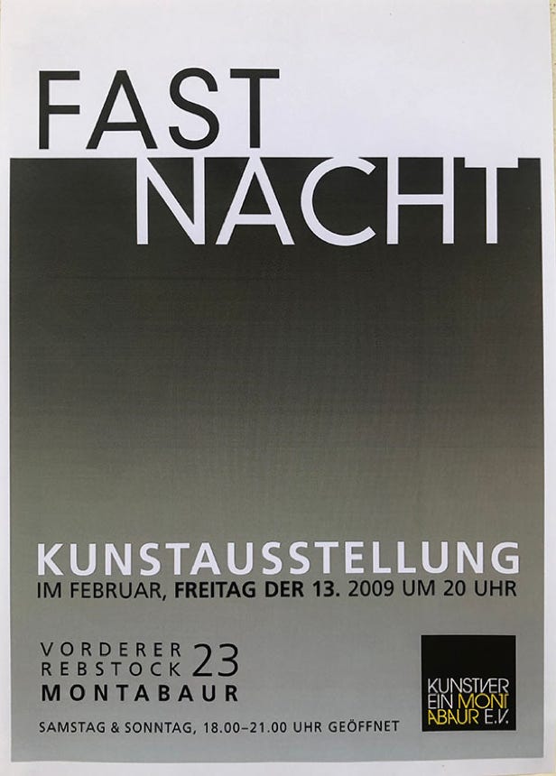 3 Polaroids zur Ausstellung Fast-Nacht