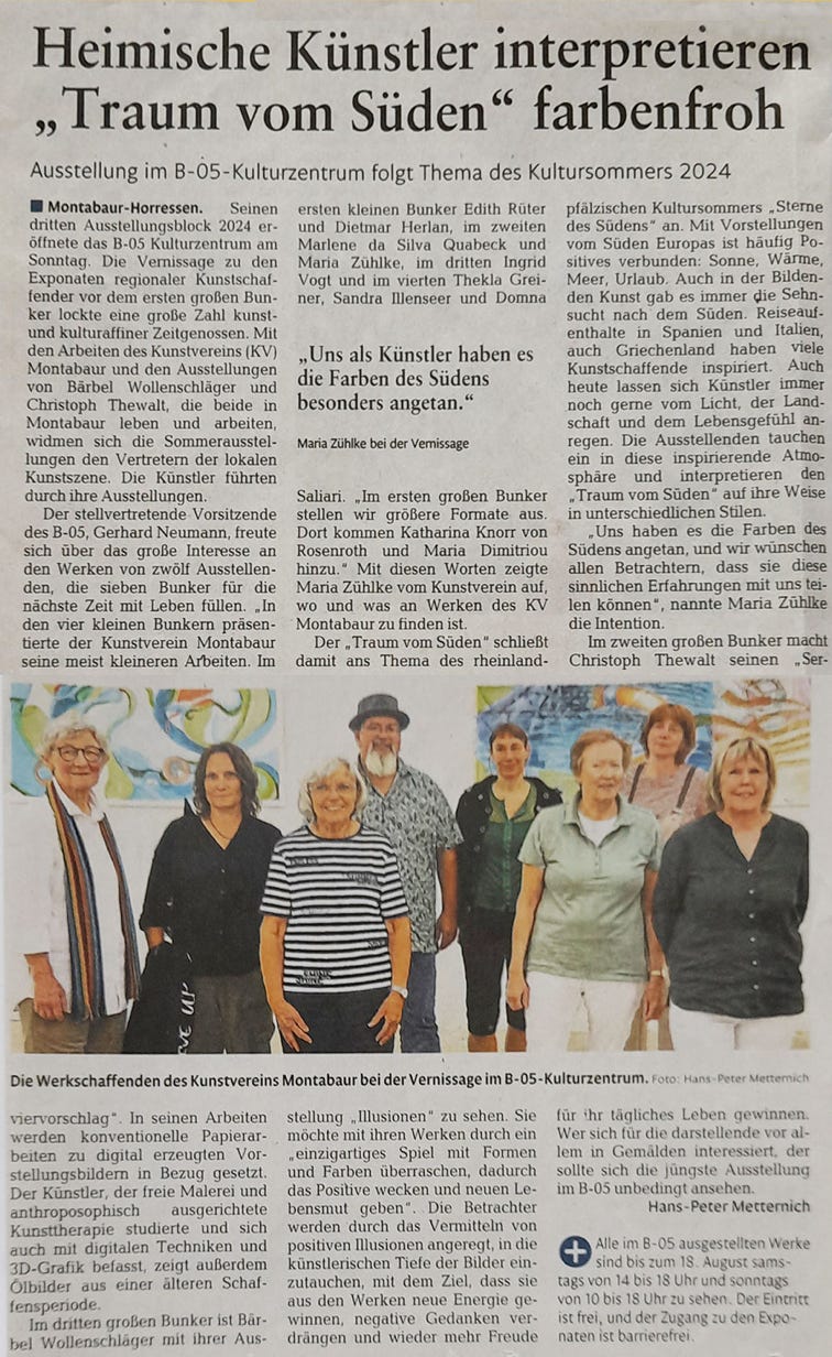 Pressetext zur Ausstellung Traum vom Süden